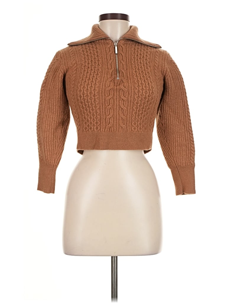 Pre-owned Club Monaco Turtleneck Sweater In Tan