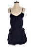 Alythea 100% Rayon Solid Blue Romper Size M - photo 1