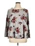 Green Envelope Floral Gray Pullover Sweater Size 1X - photo 1
