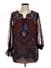 Colleen Lopez 100% Polyester Burgundy 3/4 Sleeve Blouse Size S - photo 1