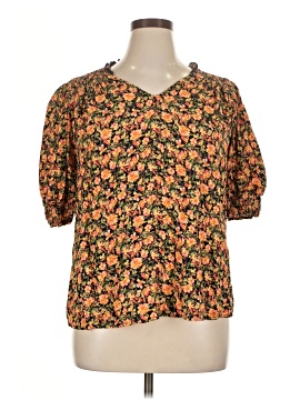 Terra & Sky Short Sleeve Blouse