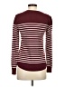 Staccato Stripes Burgundy Pullover Sweater Size S - photo 2