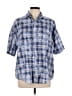Assorted Brands 100% Cotton Blue 3/4 Sleeve Button-Down Shirt Size M - photo 1