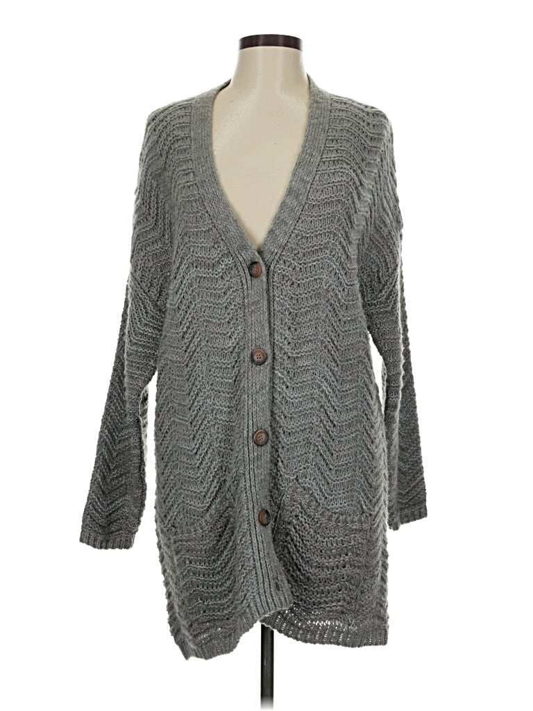 Pre-owned Kimchi Blue Cardigan Sweater In Gray