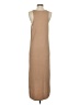 Things Between 100% Polyester Solid Tan Casual Dress Size S - photo 2