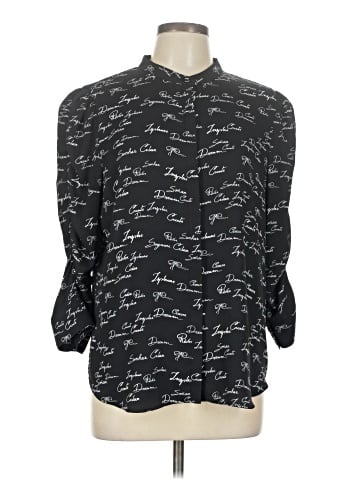 White House Black Market 3/4 Sleeve Button-Down Shirt (view 1)