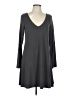 Express Solid Gray Casual Dress Size L - photo 1