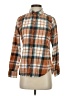SO Plaid Brown Long Sleeve Button-Down Shirt Size M - photo 1