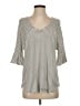 CAbi 100% Cotton Ivory 3/4 Sleeve Top Size S - photo 1