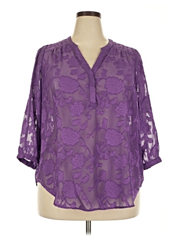 Torrid 3/4 Sleeve Blouse (view 1)