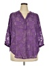 Torrid 100% Polyester Purple 3/4 Sleeve Blouse Size 2X Plus (2) - photo 1