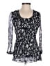 Burberry 100% Silk Silver Black 3/4 Sleeve Top Size EU (IT) 38 / US 2 - photo 1