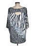 Clara Sun Woo Animal Print Blue 3/4 Sleeve Blouse Size M - photo 2