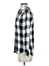 Madewell 100% Viscose Checkered-gingham Black Long Sleeve Button-Down Shirt Size XXS - photo 5