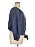Ava James Blue Long Sleeve Blouse Size XL - photo 4