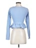 Forever 21 Blue Long Sleeve Top Size S - photo 2