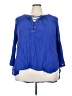 Spense Blue 3/4 Sleeve Blouse Size 3X - photo 1