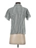 Industry 100% Rayon Stripes Silver Short Sleeve Blouse Size XS - photo 2