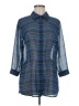 CAbi 100% Polyester Stripes Blue 3/4 Sleeve Blouse Size M - photo 1