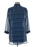 CAbi 100% Polyester Stripes Blue 3/4 Sleeve Blouse Size M - photo 2