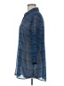 CAbi 100% Polyester Stripes Blue 3/4 Sleeve Blouse Size M - photo 5