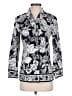 'S Max Mara Print Silver Black Blazer Size 6 - photo 1