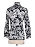 'S Max Mara Print Silver Black Blazer Size 6 - photo 2