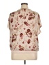 Assorted Brands Floral Ivory Tan Short Sleeve Blouse Size XL (estimated) - photo 2