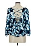 Lovers + Friends 100% Polyester Blue 3/4 Sleeve Blouse Size M - photo 2