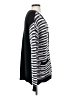 LOGO by Lori Goldstein 100% Polyester Stripes Black Cardigan Size S - photo 4