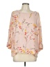 JCPenney 100% Polyester Pink 3/4 Sleeve Blouse Size L - photo 1
