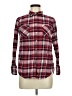Merona 100% Cotton Plaid Red Long Sleeve Button-Down Shirt Size M - photo 1