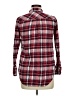 Merona 100% Cotton Plaid Red Long Sleeve Button-Down Shirt Size M - photo 2