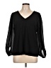 Calvin Klein Black Long Sleeve Blouse Size L - photo 1