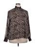 Monroe and Main 100% Polyester Animal Print Black Long Sleeve Blouse Size 2X - photo 1