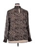 Monroe and Main 100% Polyester Animal Print Black Long Sleeve Blouse Size 2X - photo 2
