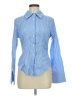 Shein 100% Polyester Stripes Blue Long Sleeve Blouse Size 6 - photo 1