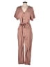 Express Solid Brown Jumpsuit Size S - photo 1