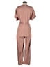 Express Solid Brown Jumpsuit Size S - photo 2