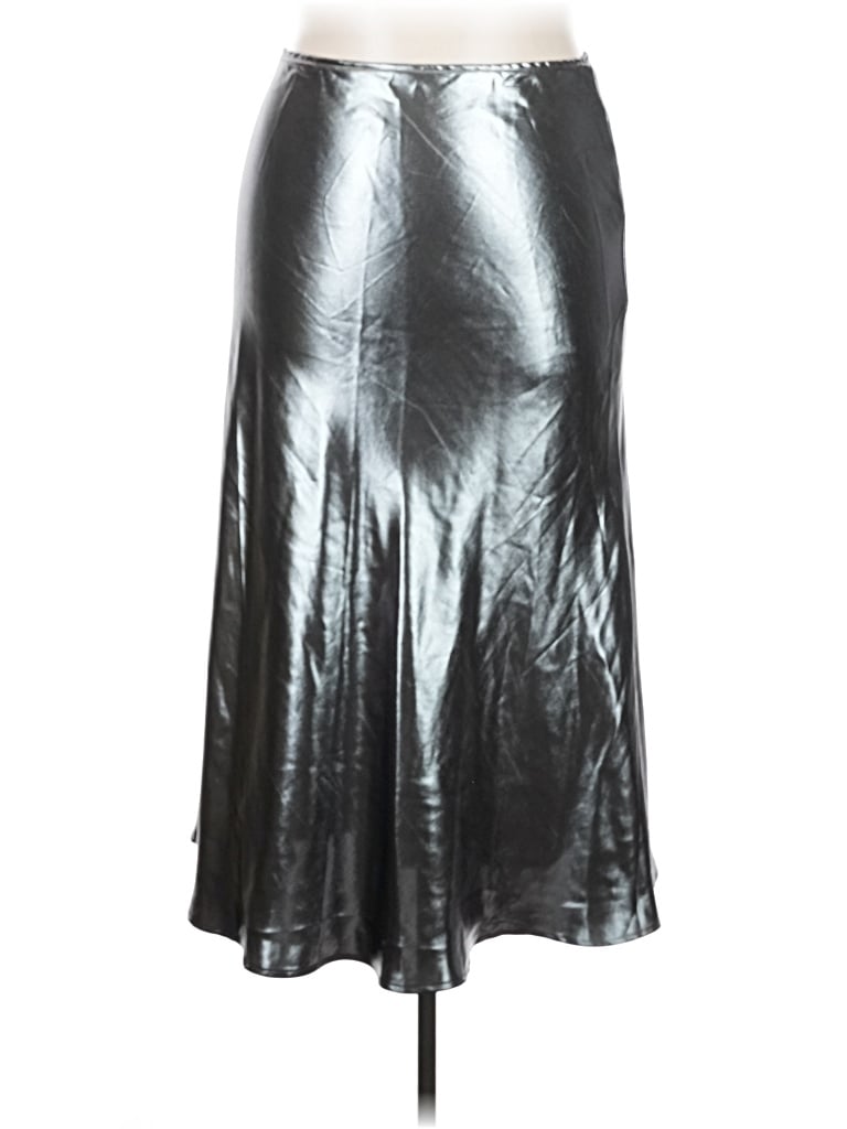 Pre-owned Wild Fable Faux Leather Skirt In Silver