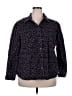 Basic Editions Paisley Purple 3/4 Sleeve Button-Down Shirt Size 2X - photo 1