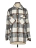 Blank NYC 100% Polyester Plaid Gray Long Sleeve Blouse Size S - photo 1