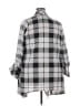 New York Laundry 100% Polyester Plaid Gray Kimono Size 2X - photo 2