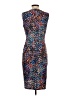 Donna Ricco Print Blue Cocktail Dress Size 4 - photo 2