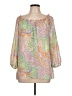 Chaps 100% Polyester Green 3/4 Sleeve Blouse Size L - photo 1