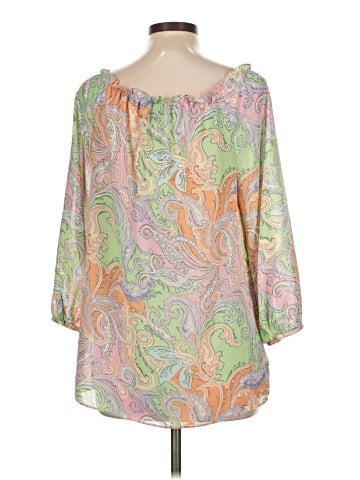 Chaps 3/4 Sleeve Blouse (view 2)