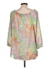 Chaps 100% Polyester Green 3/4 Sleeve Blouse Size L - photo 2