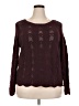 Maurices 100% Polyester Chevron-herringbone Burgundy Pullover Sweater Size XXL - photo 1
