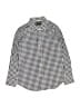 Crewcuts Checkered-gingham Blue Long Sleeve Button-Down Shirt Size 8 - photo 1