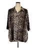 Women With Control Animal Print Brown 3/4 Sleeve Blouse Size 2X (petite) - photo 1